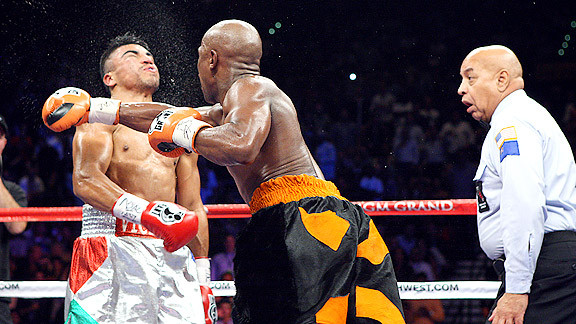 Floyd Mayweather squares off against…
